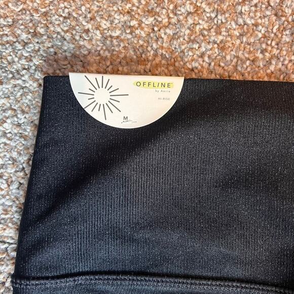 Aerie Collant Sans Pieds 7/8 Tall Leggings.  Black.  Size Medium - Picture 6 of 8